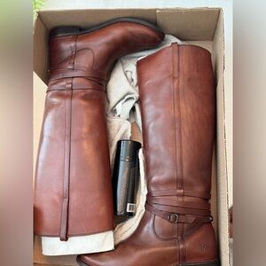 Frye women’s Rich Brown Leather Tall Boots